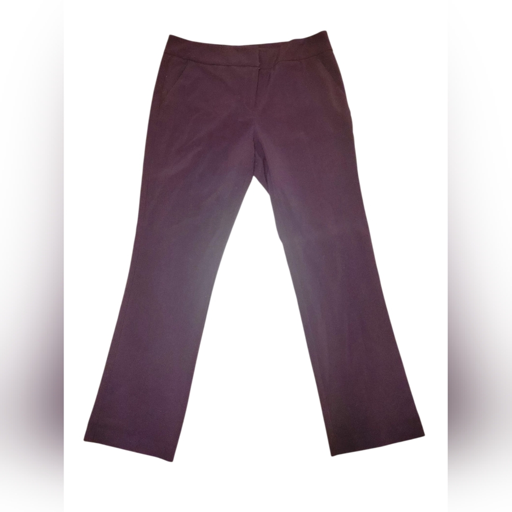 New York & Co. 7th Avenue Women's Dark Purple Flared Office Pants Career, Sz 10